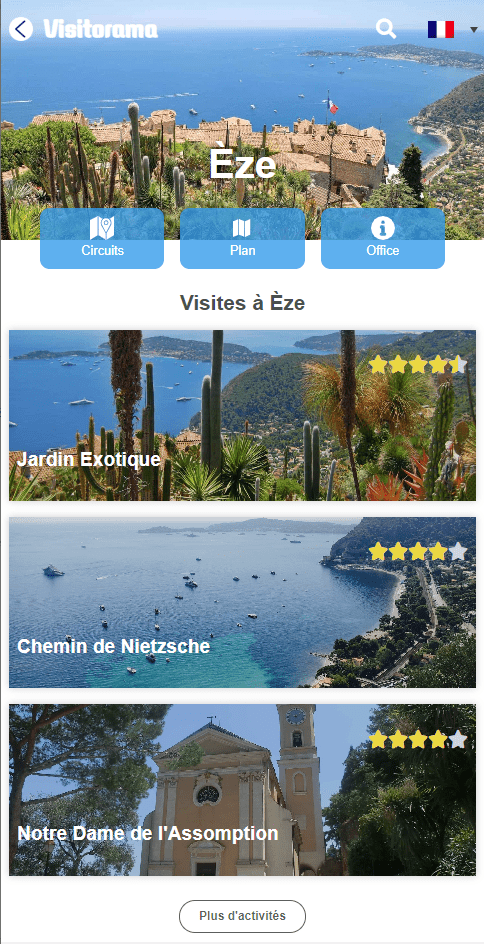 Visitorama Guide touristique Ville - Eze